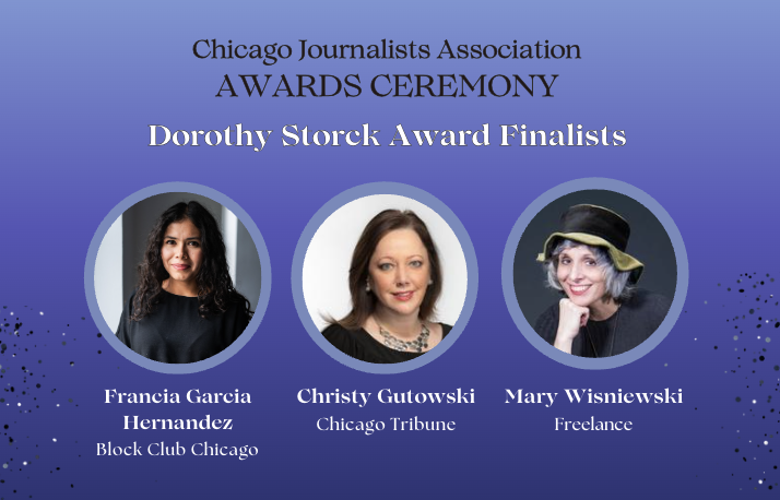 Three finalists announced for Dorothy Storck award